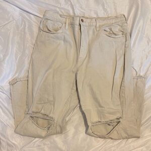 Universal Thread Women's Straight Leg Cream Jeans